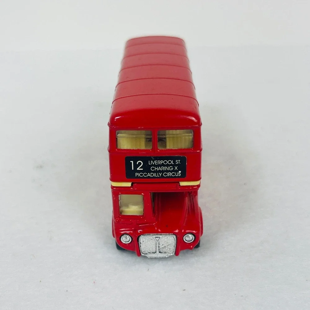 Vintage Red London Double Decker Bus Diecast London Transport Route 12 Souvenir